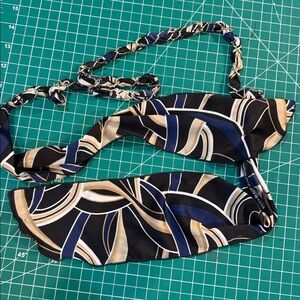 WHBM Chain Belt satin ribbon Black Blue Khaki
White House Black Market